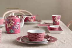 Pip Studio Sets Porseleinen Sets<Oriental Flower Festival Theepot Donker Medium Roze