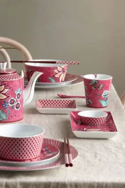 Pip Studio Sets Porseleinen Sets<Oriental Flower Festival Set/4 Mokken Donker Roze