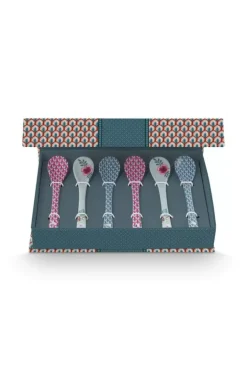 Pip Studio Sets Porseleinen Sets<Oriental Flower Festival Set/6 Theelepels Blauw