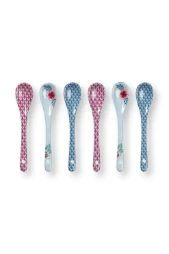 Pip Studio Sets Porseleinen Sets<Oriental Flower Festival Set/6 Theelepels Blauw