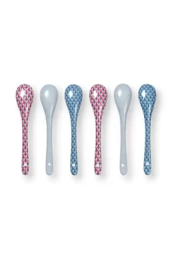 Pip Studio Sets Porseleinen Sets<Oriental Flower Festival Set/6 Theelepels Blauw