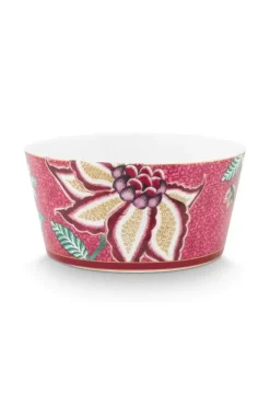 Pip Studio Sets Porseleinen Sets<Oriental Flower Festival Set/4 Kommen Donker 12Cm Roze