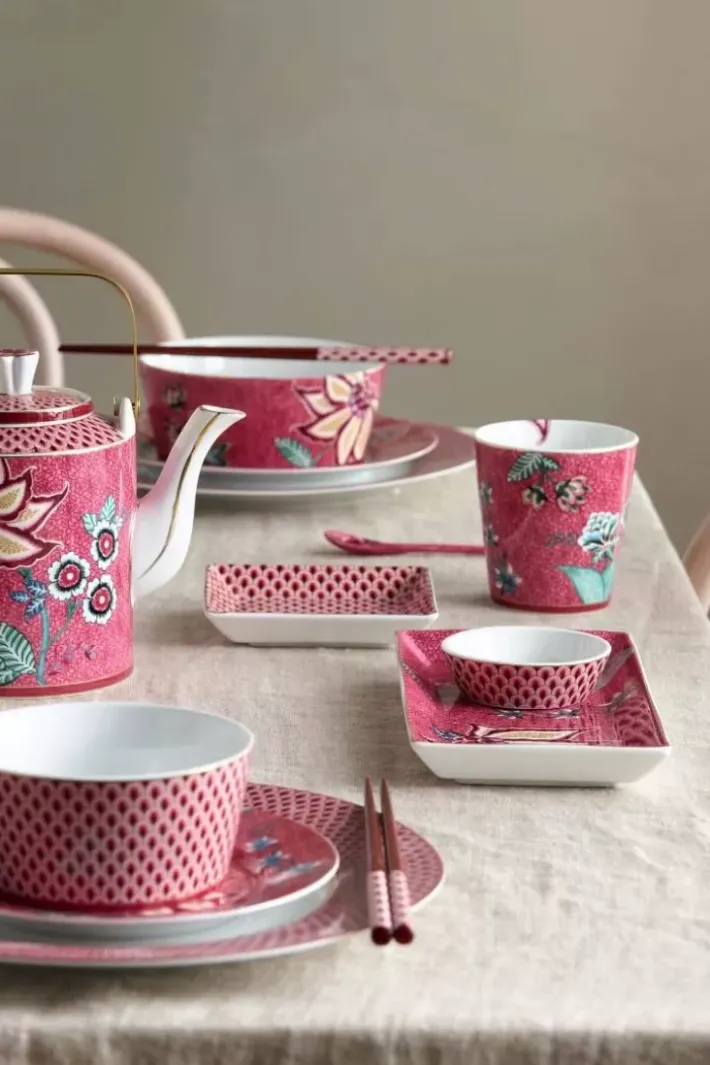 Pip Studio Sets Porseleinen Sets<Oriental Flower Festival Set/6 Sushi Donker Roze