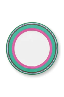 Pip Studio Dinerborden<Pip Chique Stripes Dinerbord Roze/Groen 28Cm