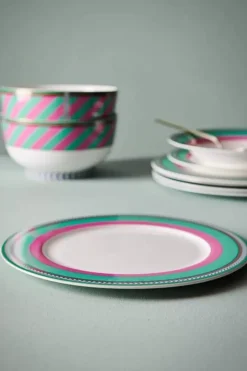 Pip Studio Dinerborden<Pip Chique Stripes Dinerbord Roze/Groen 28Cm