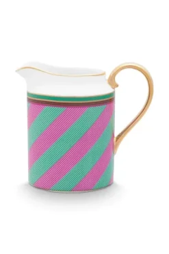Pip Studio Melkkannen<Pip Chique Stripes Kan Klein Roze/Groen
