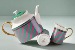 Pip Studio Melkkannen<Pip Chique Stripes Kan Klein Roze/Groen