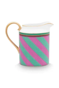 Pip Studio Melkkannen<Pip Chique Stripes Kan Klein Roze/Groen
