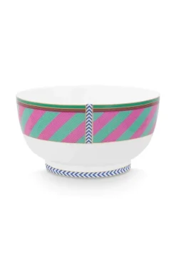 Pip Studio Kommen<Pip Chique Stripes Kom Roze/Groen 20.5Cm