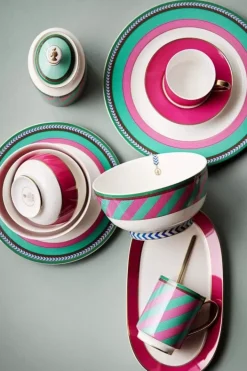 Pip Studio Theemokken<Pip Chique Stripes Mok Groot Roze/Groen 350Ml