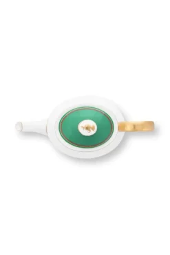 Pip Studio Theepotten<Pip Chique Stripes Theepot Groot Roze/Groen