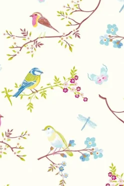 Pip Studio Vliesbehang<Early Bird Vliesbehang Gebroken Wit
