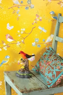 Pip Studio Vliesbehang<Early Bird Vliesbehang Geel