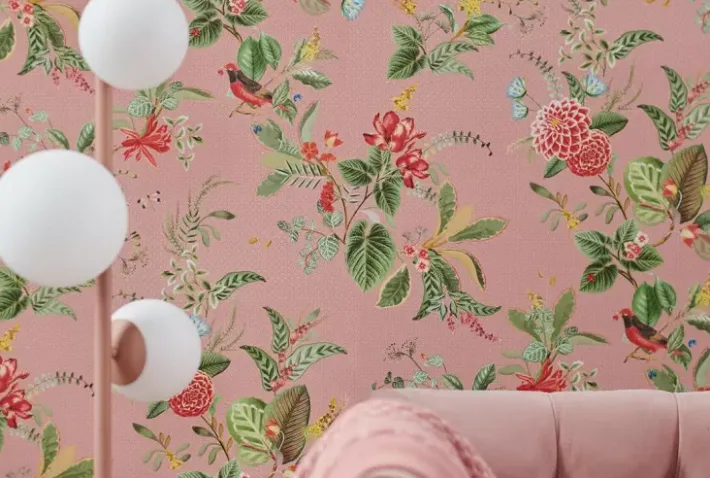 Pip Studio Vliesbehang<Floris Vliesbehang Roze