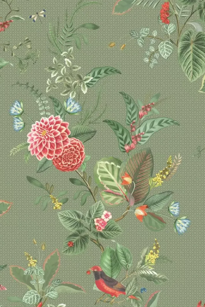Pip Studio Vliesbehang<Floris Vliesbehang Groen