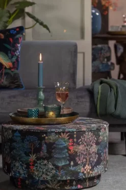 Pip Studio Poefen En Stoelen<Poef Large Pip Garden Donkerblauw