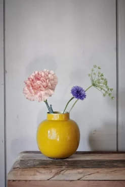 Pip Studio Sale Kleine Vaasjes<Ronde Mini Vaas 10 Cm Geel