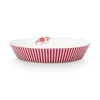 Pip Studio Diepe Borden<Royal Stripes Diep Bord Donkerroze 21.5Cm