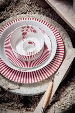 Pip Studio Dinerborden<Royal Stripes Dinerbord Donker 26.5Cm Roze