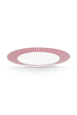 Pip Studio Gebaksborden<Royal Stripes Gebaksbord Donker 17Cm Roze