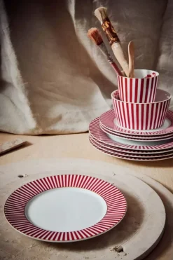 Pip Studio Gebaksborden<Royal Stripes Gebaksbord Donker 17Cm Roze