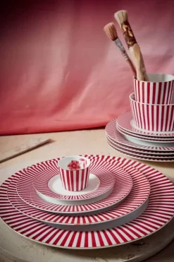 Pip Studio Gebaksborden<Royal Stripes Gebaksbord Donker 17Cm Roze