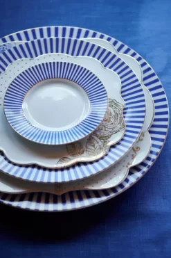 Pip Studio Gebaksborden<Royal Stripes Gebaksbord 17 Cm Blauw