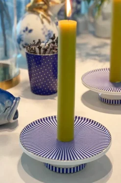 Pip Studio Kandelaars<Royal Stripes Kaarshouder 13 Cm Blauw