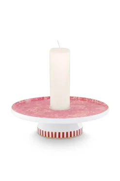 Pip Studio Kandelaars<Royal Stripes Kaarshouder Bloemen Roze 14Cm