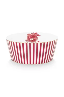 Pip Studio Kommen<Royal Stripes Kom Donker 15Cm Roze