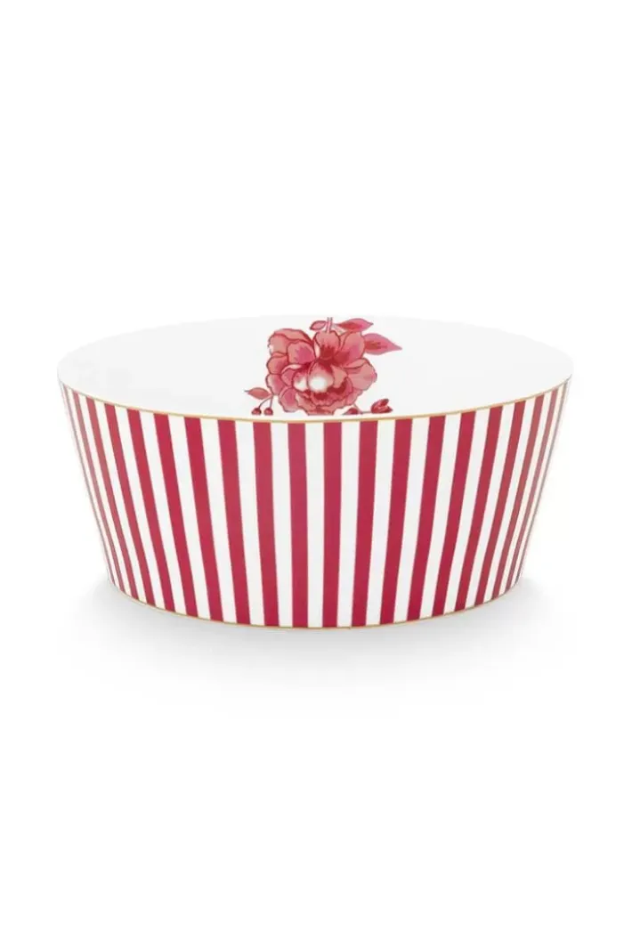 Pip Studio Kommen<Royal Stripes Kom Donker 15Cm Roze
