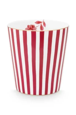 Pip Studio Koffiemokken<Royal Stripes Mok Donker Roze