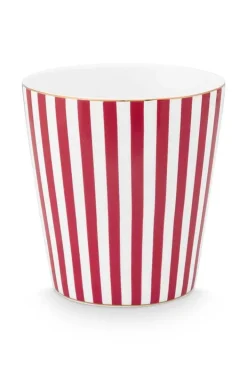 Pip Studio Koffiemokken<Royal Stripes Mok Donker Roze