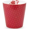 Pip Studio Koffiemokken<Royal Stripes Mok Stippen Donker Roze