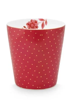 Pip Studio Koffiemokken<Royal Stripes Mok Stippen Donker Roze