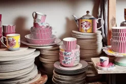 Pip Studio Koffiemokken<Royal Stripes Mok Stippen Donker Roze