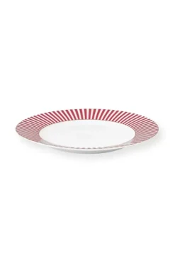 Pip Studio Ontbijtborden<Royal Stripes Ontbijtbord Donker 21Cm Roze