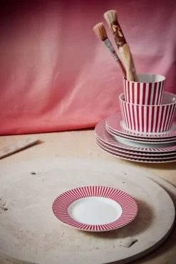 Pip Studio Gebaksborden<Royal Stripes Petit Four Donkerroze 12Cm