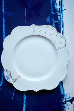 Pip Studio Dinerborden<Royal White Dinerbord Golden Dots 28 Cm