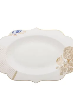 Pip Studio Serveerschalen<Royal White Ovale Serveer Schaal 40 Cm