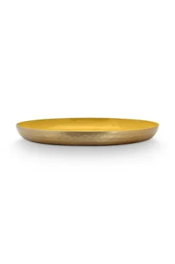 Pip Studio Serveerschalen<Schaal Geemailleerd Oker 40Cm Geel