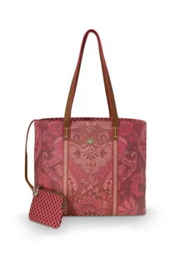 Pip Studio Shoppers<Shopper Medium Kyoto Festival Donker Roze