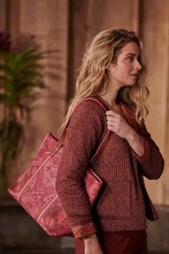 Pip Studio Shoppers<Shopper Medium Kyoto Festival Donker Roze
