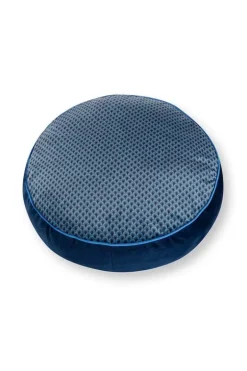 Pip Studio Sierkussens<Sierkussen Rond Quiltey Days Donker Blauw