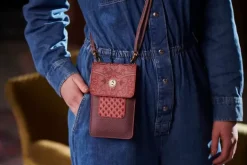 Pip Studio Crossbody Tassen<Telefoontas Kyoto Festival Donker /Khaki Roze