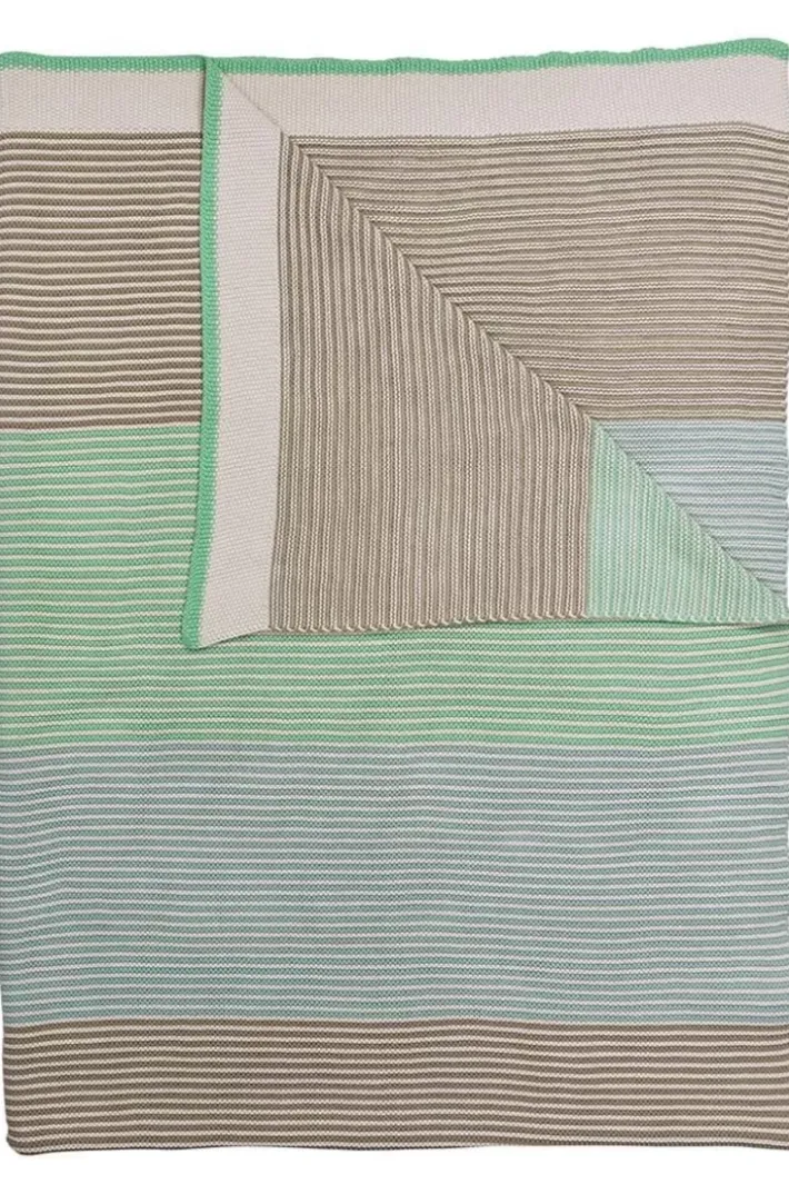 Pip Studio Plaids/Quilts<Throw Blockstripe Licht Groen