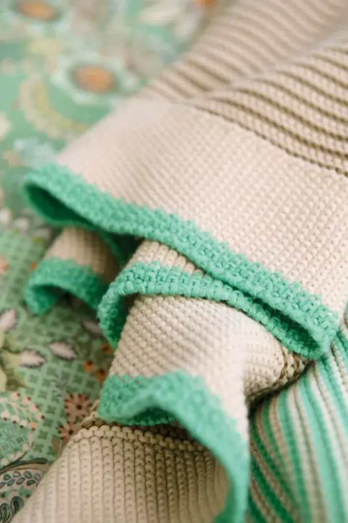 Pip Studio Plaids/Quilts<Throw Blockstripe Licht Groen