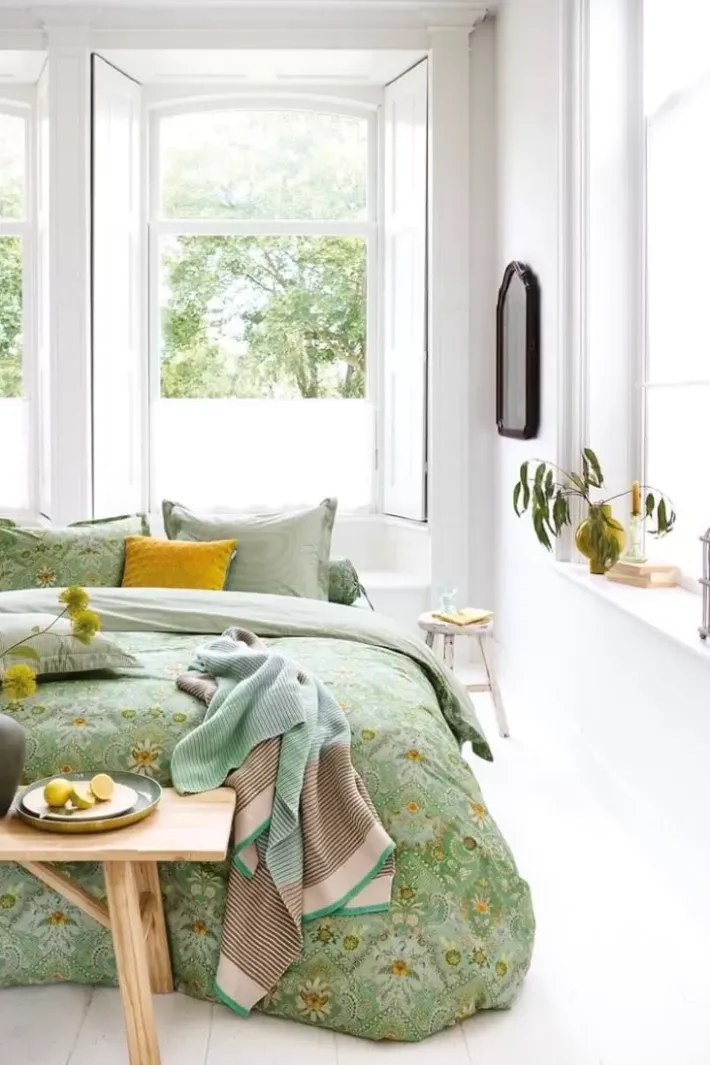Pip Studio Plaids/Quilts<Throw Blockstripe Licht Groen