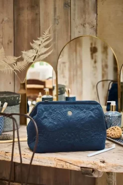 Pip Studio Beauty Cases<Toilettas Buidel Extra Groot Velvet Quiltey Days Blauw