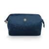 Pip Studio Toilettassen<Toilettas Buidel Groot Velvet Quiltey Days Blauw